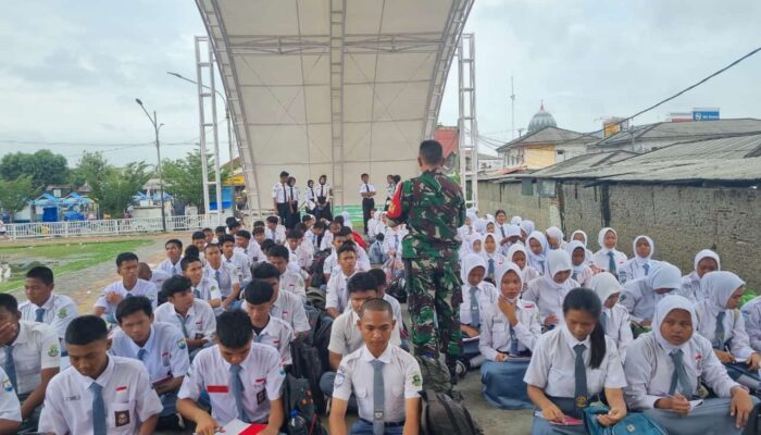 Sambut Hari Bela Negara Koramil 01/Teluknaga Kodim 0510/Tigaraksa Gelar Kegiatan Materi Bela Negara