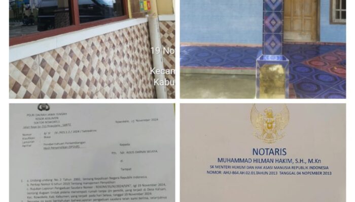 “Tempati Pekarangan Tanpa Izin, CV Jagor Jaya Endus Adanya Dugaan Penggelapan”