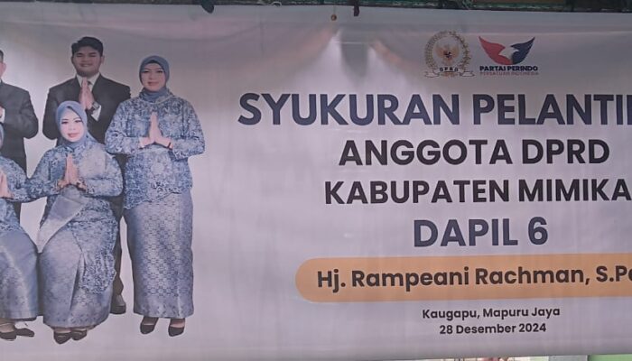 Bentuk Rasa Syukur, Anggota DPRD Kabupaten Mimika Dapil 6, Hj.Rampeani Rachman.S.Pd Gelar Tasyakuran