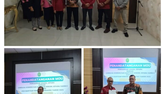 Pengadilan Agama Jepara Dan LKBH Jepara Melaksanakan Penandatanganan MOU Pelaksanaan POSBAKUM 2025
