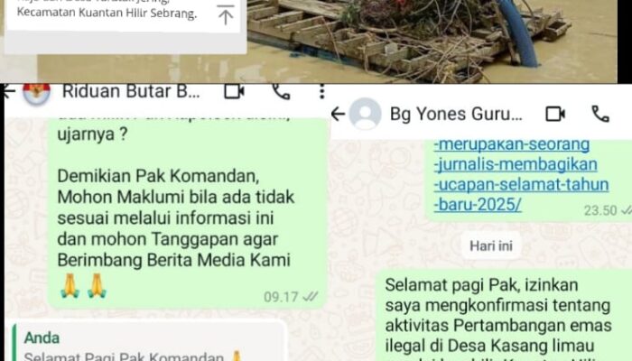 Kapolri Diminta Tindak Tegas Oknum Nakal Diduga Bekingi Tambang Emas Ilegal di Kuantan Hilir