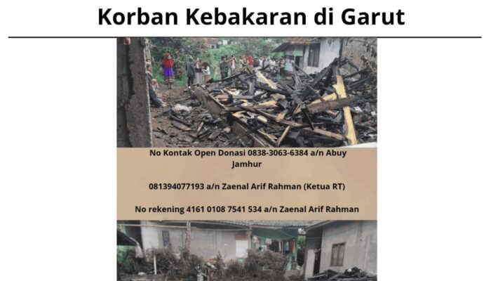 GMOCT Bantu Viralkan Donasi untuk Korban Kebakaran di Garut