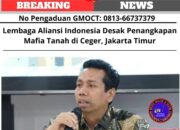 Lembaga Aliansi Indonesia Desak Penangkapan Mafia Tanah di Ceger, Jakarta Timur