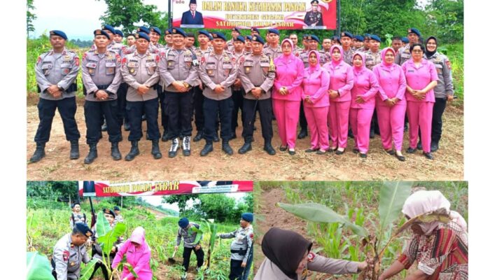 Detasemen Gegana Polda Jabar dan Bhayangkari Tanam Tumpang Sari, Dukung Ketahanan Pangan: “Semoga Bermanfaat bagi Masyarakat”