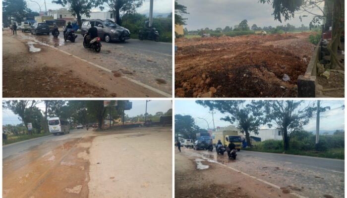 Warga Geram !!!.Ceceran Tanah Penimbunan Pengurukan di Batas Kota Payakumbuh Bikin Membahayakan.