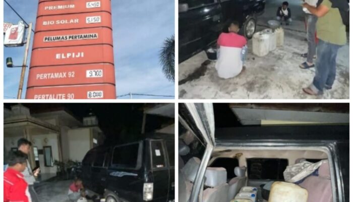 Ditreskrimsus Polda Sumbar Ungkap Tindak Penyalahgunaan BBM Bersubsidi di SPBU 14 264.574 Lubuk Basung.
