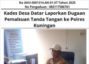 Kades Desa Datar Laporkan Dugaan Pemalsuan Tanda Tangan ke Polres Kuningan