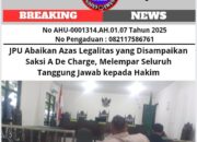 JPU Abaikan Azas Legalitas yang Disampaikan Saksi A De Charge, Melempar Seluruh Tanggung Jawab kepada Hakim
