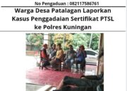 Warga Desa Patalagan Laporkan Kasus Penggadaian Sertifikat PTSL ke Polres Kuningan