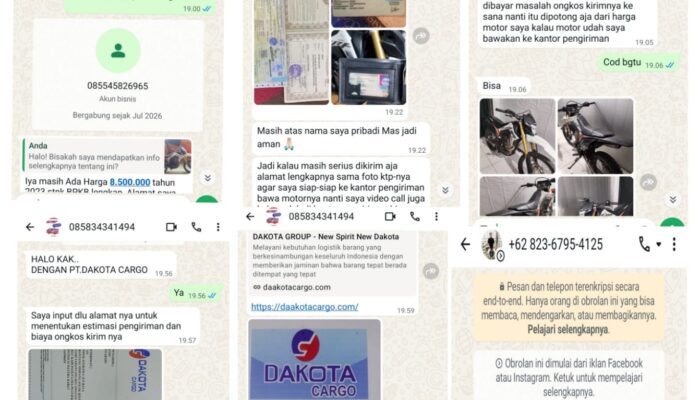 Waspada Modus penipuan mengatas namakan Dakota Cargo