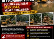 Marak PETI di Pasaman Timur: Puluhan Alat Berat Merusak Muaro Sungai Lolo, Masyarakat Minta Tindakan Tegas
